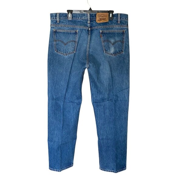 Levi's 505 Jeans 42x30 Men's Regular Fit Straight Leg Medium Wash Orange Tab - Picture 2 of 14